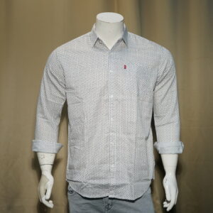 White Dotted Printed Shirt – Soft Cotton
