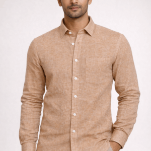 100% Pure Linen Shirt – Ochre