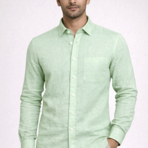 100% Pure Linen Shirt – Mint Green
