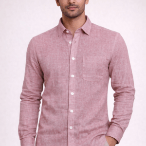 100% Pure Linen Shirt – Dusty Pink